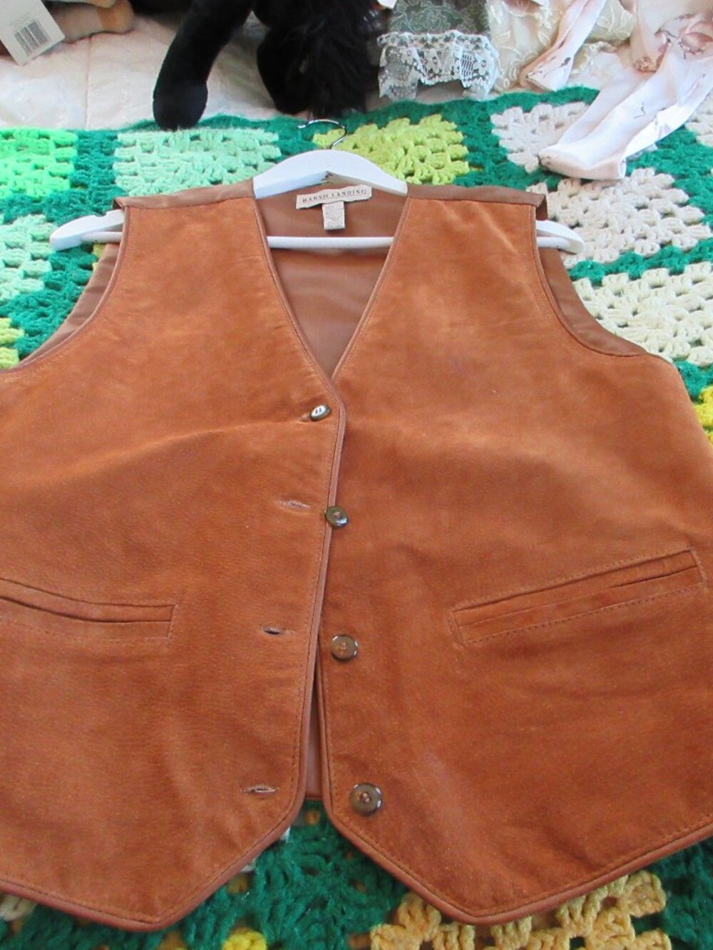 Marsh Landing near New Brown Suede Vest Size L